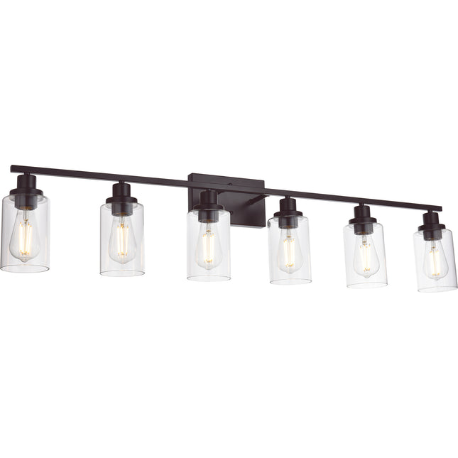 MELUCEE 6-Light Bathroom Vanity Light Fixture Vintage Industrial Oil Rubbed Bronze