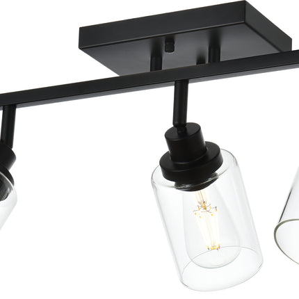 MELUCEE 3 Light Bathroom Vanity Light Black Track Lighting Fixtures Ceiling