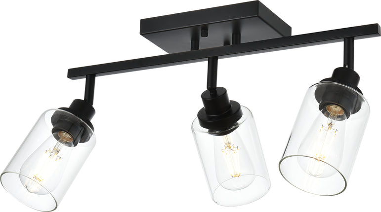MELUCEE 3 Light Bathroom Vanity Light Black Track Lighting Fixtures Ceiling