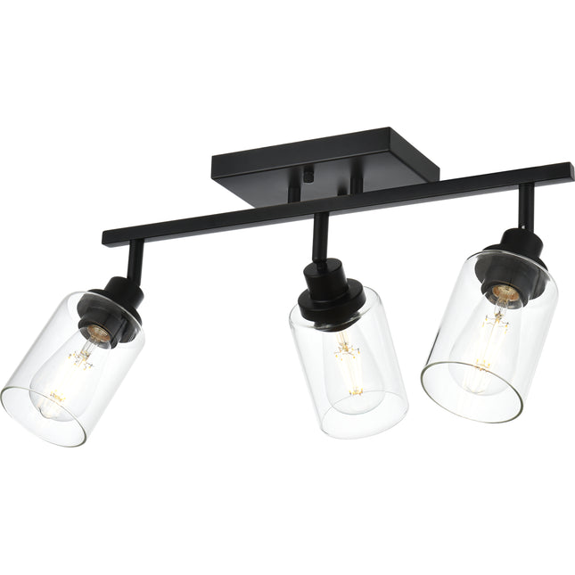 MELUCEE 3 Light Bathroom Vanity Light Black Track Lighting Fixtures Ceiling