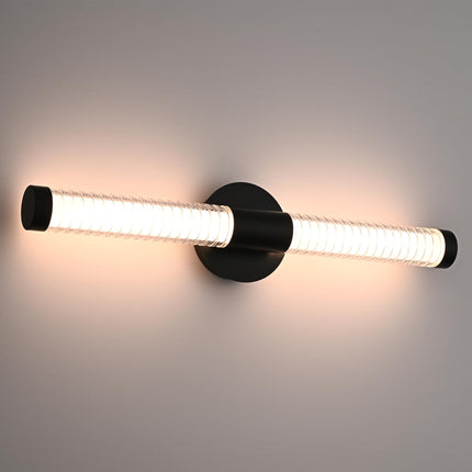 MELUCEE 22.4IN Modern LED Bathroom Vanity Light Bar, 12W 1000LM Dimmable 3CCT LED Bathroom Light Fixtures Over Mirror All-Around Lighting Black