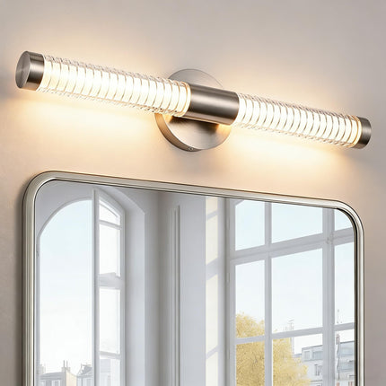 MELUCEE Modern Bathroom Vanity Light 22.4 inch All-Around Lighting, 12W 1000LM Dimmable 3CCT LED Bathroom Lights Bar Brushed Nickel
