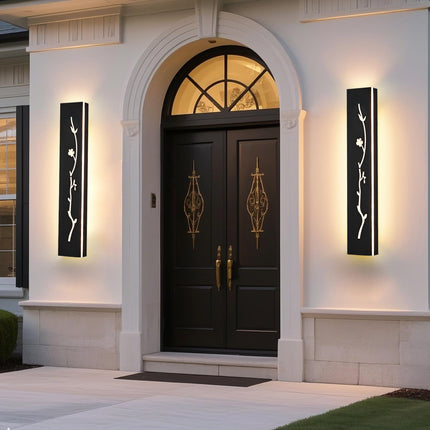 MELUCEE 2 Pack 32inch Outdoor Wall Lights Modern Long LED Wall Sconce, LED Waterproof IP65 Outdoor Garage Lights 3000K Wall Mount Exterior Light Fixture for House Garage Patio