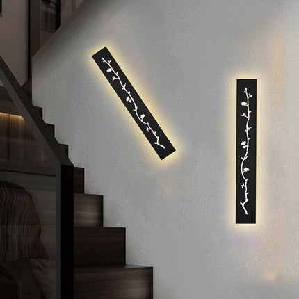 MELUCEE 2 Pack 40inch Long Outdoor LED Wall Light, 24W Exterior Linear Sconce Waterproof IP65 Indoor Outdoor Long Strip Wall Light Fixture Led Garage Lights Porch Lights, 3000K Warm Lighting