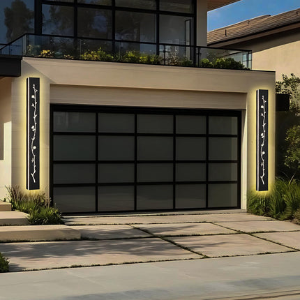 MELUCEE 2 Pack 48in Long Outdoor Porch Lights 3000K Dimmable LED Exterior Wall Mount Lighting Linear Exterior Wall Sconce for Patio Garage Balcony, 5.1in Wide, Suitable for US Standard Junction Box