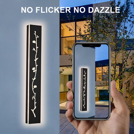 MELUCEE 60 inch Long Strip Modern LED Outdoor Wall Light Fixture 5.1in Wide Outdoor Garage Lights, 2 Pack Black Wall Mount Lighting Fixture Exterior Wall Sconce 3000K for House Garage Patio