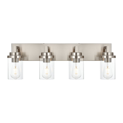 MELUCEE 2/3/4/5/6 Lights Bathroom Lighting Fixtures Over Mirror, Brushed Nickel Finish