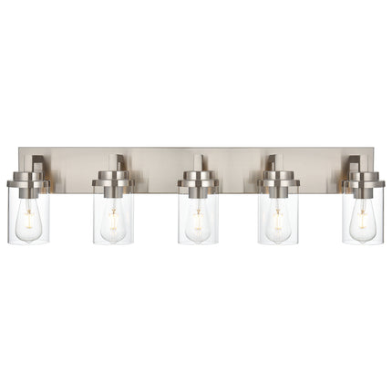MELUCEE 2/3/4/5/6 Lights Bathroom Lighting Fixtures Over Mirror, Brushed Nickel Finish