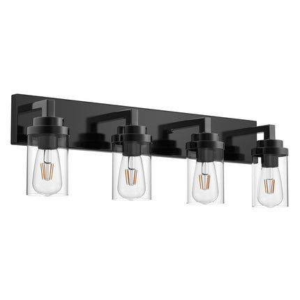 MELUCEE 2/3/4/5/6 Lights Bathroom Lighting Fixtures Over Mirror, Black Finish