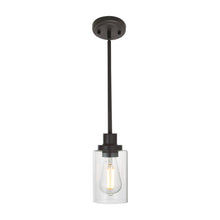Load image into Gallery viewer, MELUCEE 1-Light Glass Pendant Light Industrial Edison Style Oil Rubbed Bronze Finish
