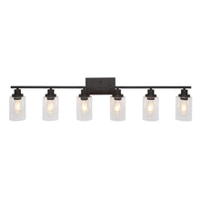 Load image into Gallery viewer, MELUCEE 6-Light Bathroom Vanity Light Fixture Vintage Industrial Oil Rubbed Bronze
