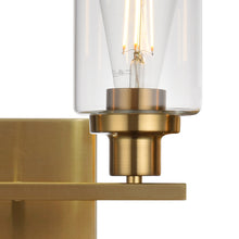 Load image into Gallery viewer, MELUCEE 6-Light Modern Bathroom Vanity Light Fixtures Brass Finish, Indoor Wall Lights with Glass Shade
