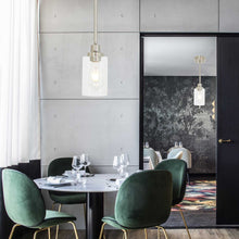 Load image into Gallery viewer, MELUCEE Mini Pendant Lights Brushed Nickel 1-Light with Clear Glass Shade
