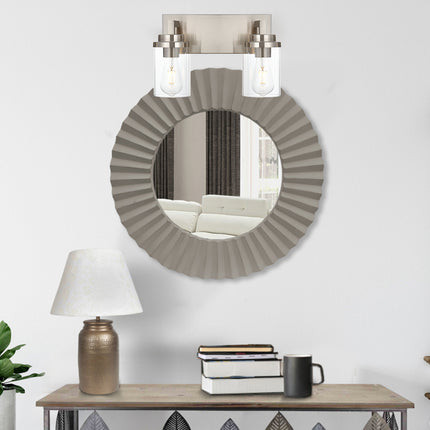 MELUCEE 2/3/4/5/6 Lights Bathroom Lighting Fixtures Over Mirror, Brushed Nickel Finish