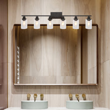 Load image into Gallery viewer, MELUCEE 6-Light Bathroom Vanity Light Fixture Vintage Industrial Oil Rubbed Bronze
