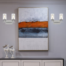 Load image into Gallery viewer, MELUCEE 2-Light Chrome Wall Sconce Industrial with Clear Glass Shade and Metal Base
