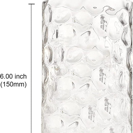MELUCEE Clear Hammered Glass Shade 1 Pcs Water Pipple Glass Shade