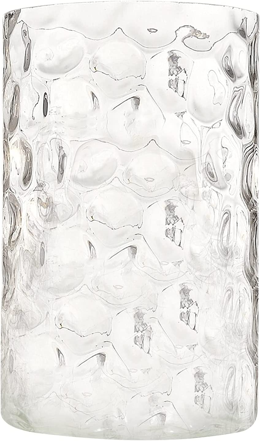 MELUCEE Clear Hammered Glass Shade 1 Pcs Water Pipple Glass Shade