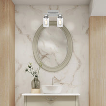 Load image into Gallery viewer, MELUCEE 2-Light Chrome Wall Sconce Industrial with Clear Glass Shade and Metal Base
