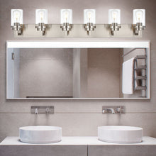 Load image into Gallery viewer, MELUCEE 2/3/4/5/6 Lights Bathroom Lighting Fixtures Over Mirror, Brushed Nickel Finish
