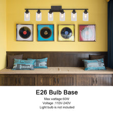 Load image into Gallery viewer, MELUCEE 6-Light Bathroom Vanity Light Fixture Vintage Industrial Oil Rubbed Bronze
