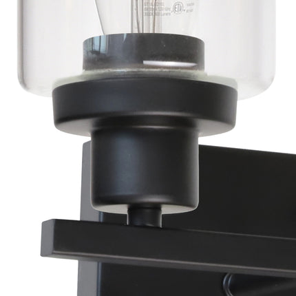 MELUCEE Black Vanity Light Fixture 6-Light Industrial Metal Wall Sconce