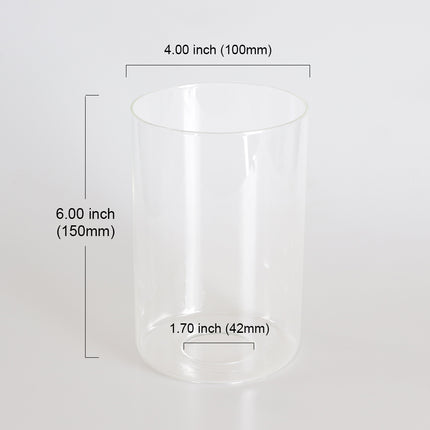 MELUCEE Clear Glass Lamp Shade Replacement 1 Pcs